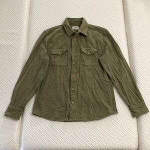 Marine Layer Button Down Shirt Green Medium
